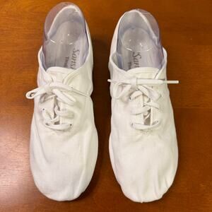 Sansha Women's Tivoli White Canvas Dance Shoes size 12M New QC2303